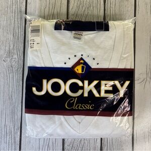 Vintage Jockey Classic Men’s XL 3-Pack V Neck Undershirts 100% Combed Cotton NEW